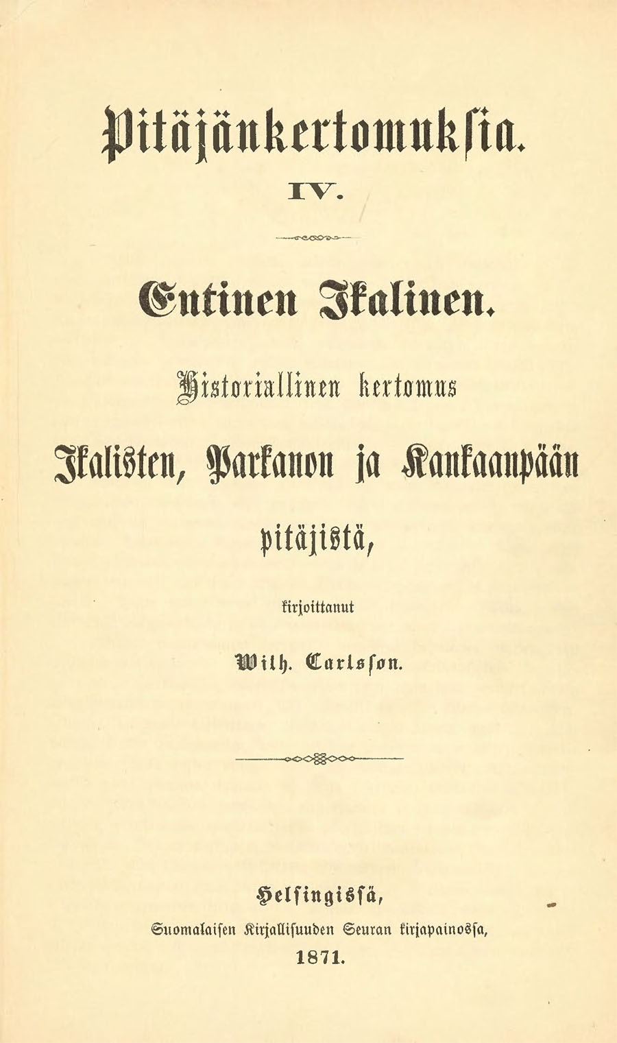 Öppna filen Före detta Ikalis – en historisk berättelse på finska i en ny flik